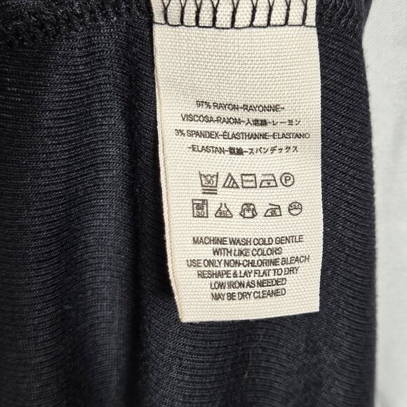 We The Free Love Valley Top Womens Small Black Long Sleeve Boho Peasant Flowy - Picture 5 of 10